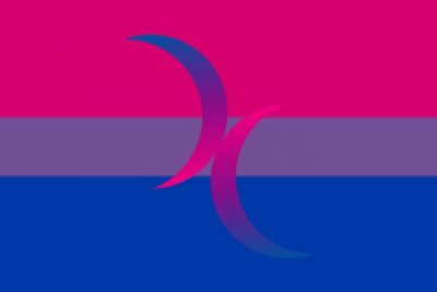 Bisexual Moons Flag PN0112 2x3 ft (60x90) / 2 Grommets Left Official PAN FLAG Merch