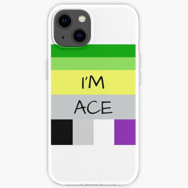 AROMANTIC FLAG ASEXUAL FLAG I'M ACE ASEXUAL T-SHIRT iPhone Soft Case RB1901 product Offical Aromantic Flag Merch