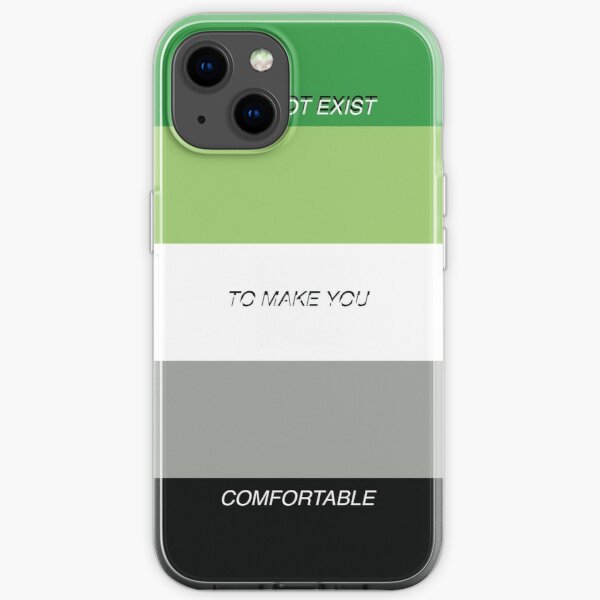I do not exist to make you comfortable - Aromantic Pride iPhone Soft Case RB1901 product Offical Aromantic Flag Merch