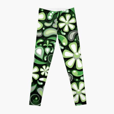 Aro Pride Floral Paisley Pattern Leggings RB1901 product Offical Aromantic Flag Merch