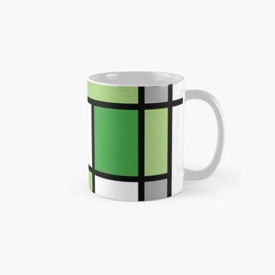 Aro Pride Basic Lined Rectangles Classic Mug RB1901 product Offical Aromantic Flag Merch