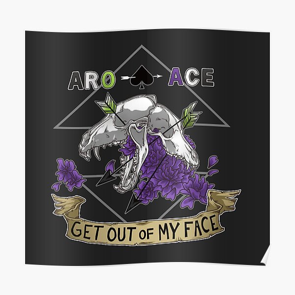 Aro+Ace - Get Out of My Face Poster RB1901 product Offical Aromantic Flag Merch