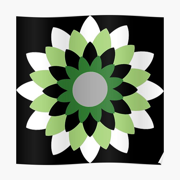 Aro Pride Blossoming Vector Flower Design Poster RB1901 product Offical Aromantic Flag Merch
