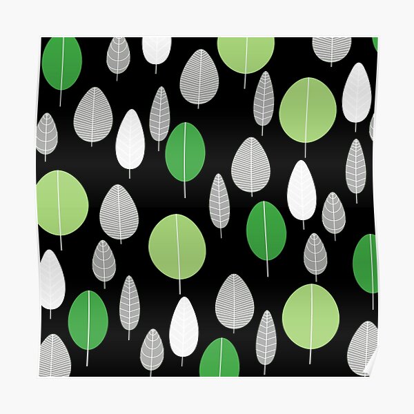 Aro Pride Simple Leaves Pattern Poster RB1901 product Offical Aromantic Flag Merch