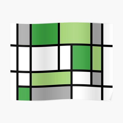 Aro Pride Basic Lined Rectangles Poster RB1901 product Offical Aromantic Flag Merch