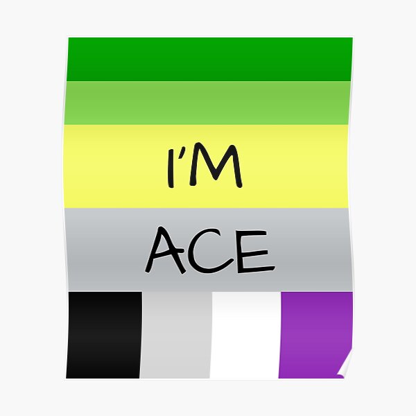 AROMANTIC FLAG ASEXUAL FLAG I'M ACE ASEXUAL T-SHIRT Poster RB1901 product Offical Aromantic Flag Merch