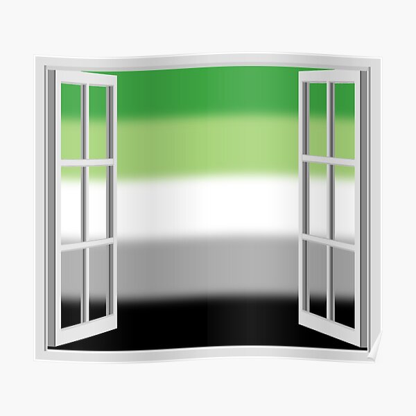 Window Open to Aro Pride Flag Poster RB1901 product Offical Aromantic Flag Merch