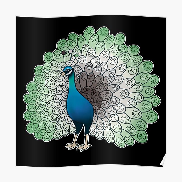 Aromantic Pride Peacock Poster RB1901 product Offical Aromantic Flag Merch