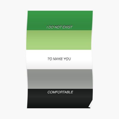 I do not exist to make you comfortable - Aromantic Pride Poster RB1901 product Offical Aromantic Flag Merch