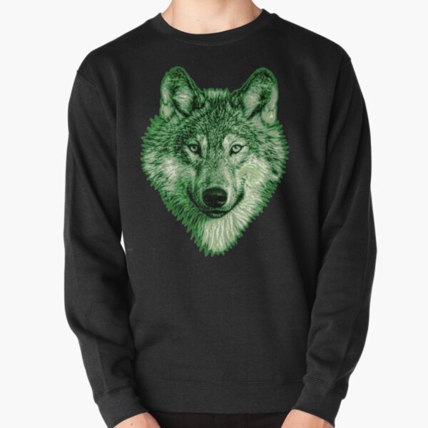 Aro Pride Realistic Wolf Head Pullover Sweatshirt RB1901 product Offical Aromantic Flag Merch