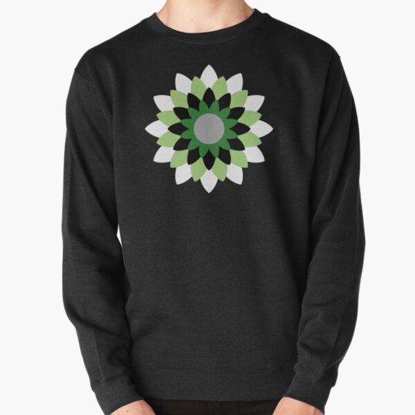 Aro Pride Blossoming Vector Flower Design Pullover Sweatshirt RB1901 product Offical Aromantic Flag Merch