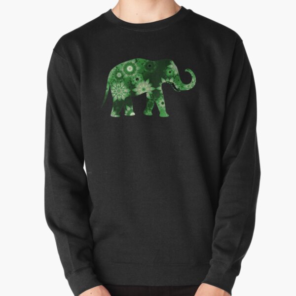Aro Pride Flowered Elephant Pullover Sweatshirt RB1901 product Offical Aromantic Flag Merch