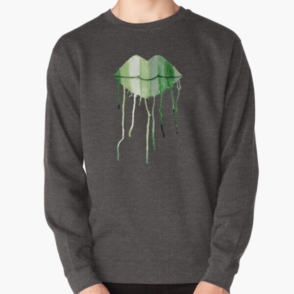 Aro Pride Dripping Watercolor Lips Pullover Sweatshirt RB1901 product Offical Aromantic Flag Merch