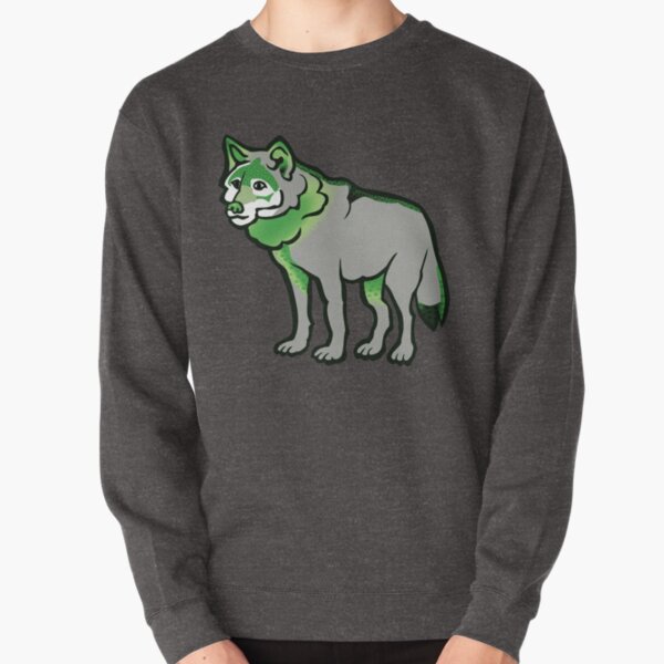 Aro Pride Cute Cartoon Wolf Pullover Sweatshirt RB1901 product Offical Aromantic Flag Merch