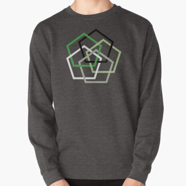 Aro Pride Interlocked Pentagons Design Pullover Sweatshirt RB1901 product Offical Aromantic Flag Merch