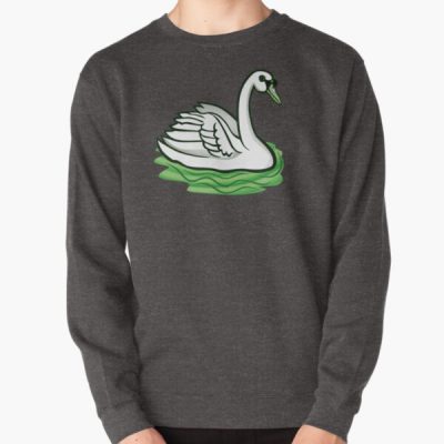 Aro Pride Cartoon Swan on Water Pullover Sweatshirt RB1901 product Offical Aromantic Flag Merch