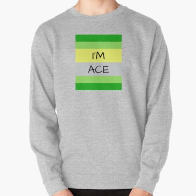 AROMANTIC FLAG I'M ACE ASEXUAL T-SHIRT Pullover Sweatshirt RB1901 product Offical Aromantic Flag Merch