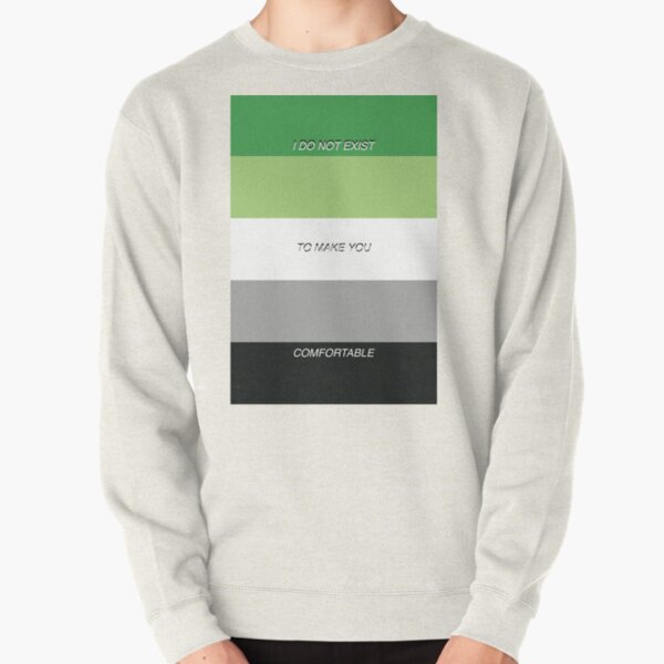 I do not exist to make you comfortable - Aromantic Pride Pullover Sweatshirt RB1901 product Offical Aromantic Flag Merch