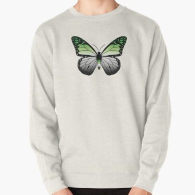 Aromantic Pride Butterfly Pullover Sweatshirt RB1901 product Offical Aromantic Flag Merch