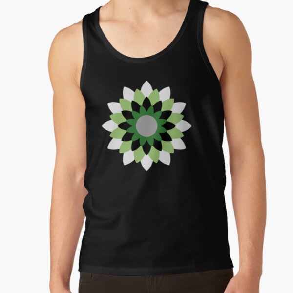 Aro Pride Blossoming Vector Flower Design Tank Top RB1901 product Offical Aromantic Flag Merch