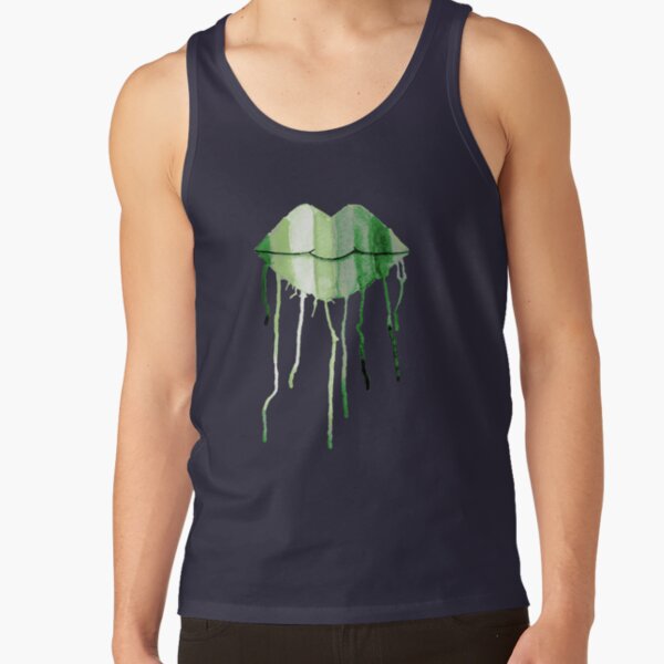 Aro Pride Dripping Watercolor Lips Tank Top RB1901 product Offical Aromantic Flag Merch
