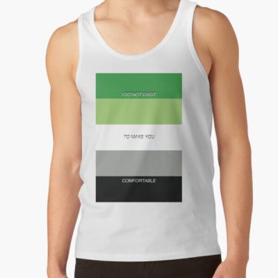 I do not exist to make you comfortable - Aromantic Pride Tank Top RB1901 product Offical Aromantic Flag Merch