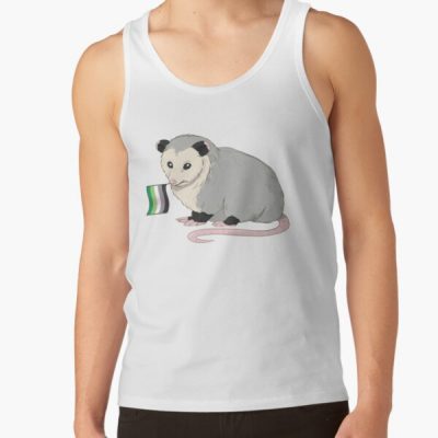 Aromantic Pride Flag Opossum Tank Top RB1901 product Offical Aromantic Flag Merch