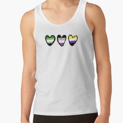aro/ace/enby hearts Tank Top RB1901 product Offical Aromantic Flag Merch