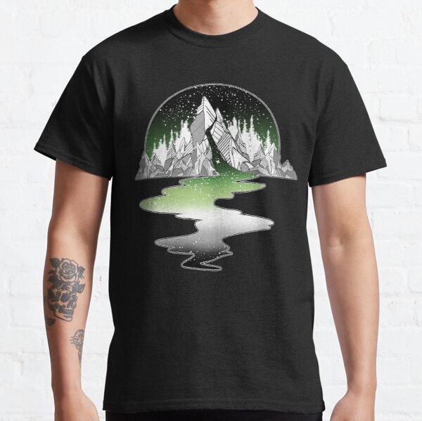 Aromantic Mountain River Classic T-Shirt RB1901 product Offical Aromantic Flag Merch