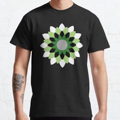 Aro Pride Blossoming Vector Flower Design Classic T-Shirt RB1901 product Offical Aromantic Flag Merch