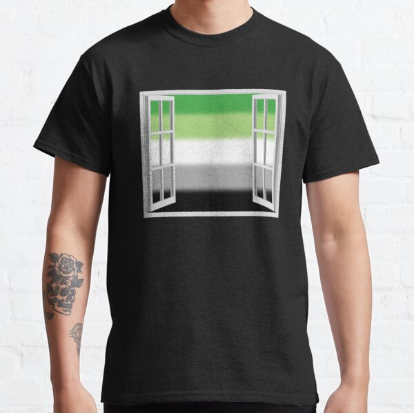 Window Open to Aro Pride Flag Classic T-Shirt RB1901 product Offical Aromantic Flag Merch