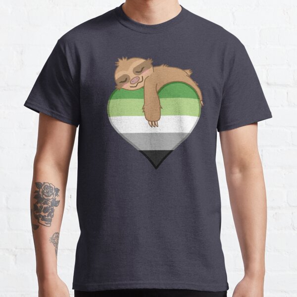 Aromantic Pride Flag Sloth Classic T-Shirt RB1901 product Offical Aromantic Flag Merch