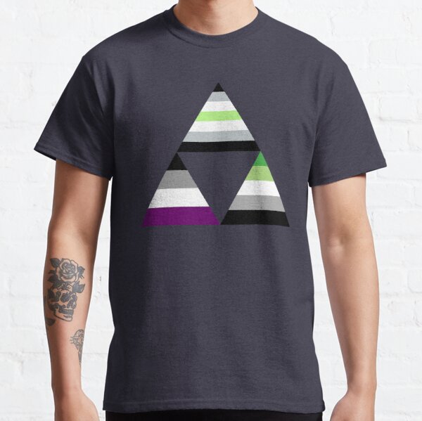 Agender Asexual Aromantic Triforce Classic T-Shirt RB1901 product Offical Aromantic Flag Merch
