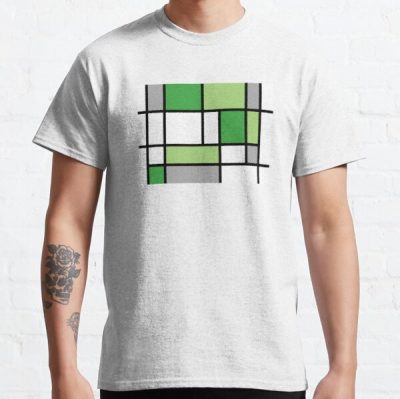 Aro Pride Basic Lined Rectangles Classic T-Shirt RB1901 product Offical Aromantic Flag Merch
