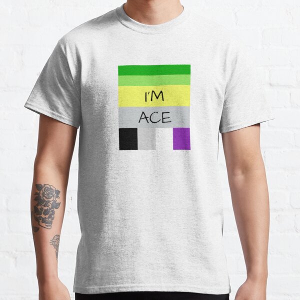 AROMANTIC FLAG ASEXUAL FLAG I'M ACE ASEXUAL T-SHIRT Classic T-Shirt RB1901 product Offical Aromantic Flag Merch