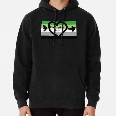 "I'm Cupid's Aro!" Pullover Hoodie RB1901 product Offical Aromantic Flag Merch