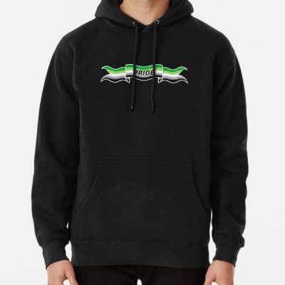 aromantic pride banner Pullover Hoodie RB1901 product Offical Aromantic Flag Merch