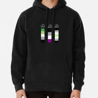 AAA aromantic asexual agender batteries Pullover Hoodie RB1901 product Offical Aromantic Flag Merch