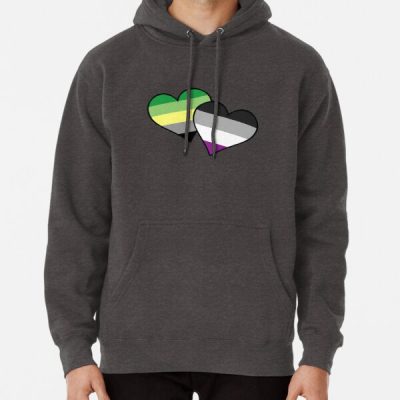 AroAce Hearts Pullover Hoodie RB1901 product Offical Aromantic Flag Merch