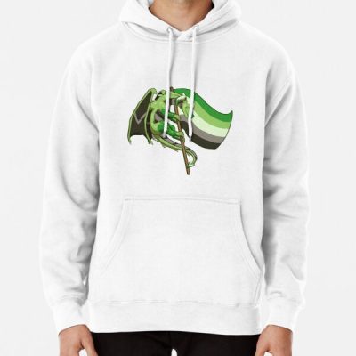 Aromantic Pride Flag Dragon (3rd Edition-White Stripe) Pullover Hoodie RB1901 product Offical Aromantic Flag Merch