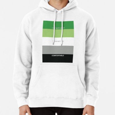 I do not exist to make you comfortable - Aromantic Pride Pullover Hoodie RB1901 product Offical Aromantic Flag Merch