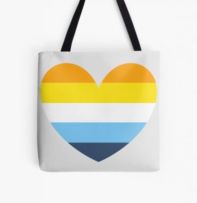 Aromantic Asexual flag heart All Over Print Tote Bag RB1901 product Offical Aromantic Flag Merch