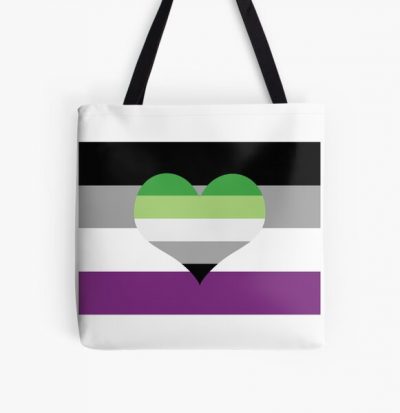 Asexual Aromantic Pride Flag All Over Print Tote Bag RB1901 product Offical Aromantic Flag Merch