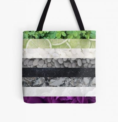 Aromantic Asexual Flag design All Over Print Tote Bag RB1901 product Offical Aromantic Flag Merch