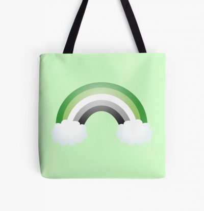 Aromantic Rainbow Pride - Textless All Over Print Tote Bag RB1901 product Offical Aromantic Flag Merch
