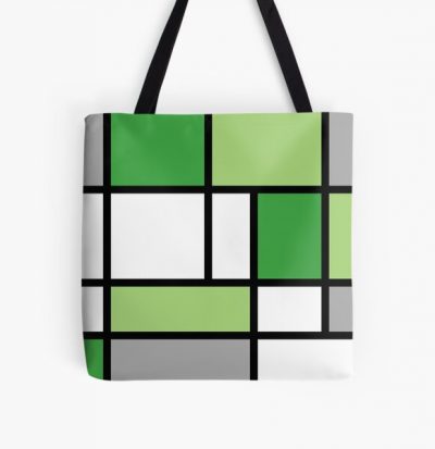 Aro Pride Basic Lined Rectangles All Over Print Tote Bag RB1901 product Offical Aromantic Flag Merch