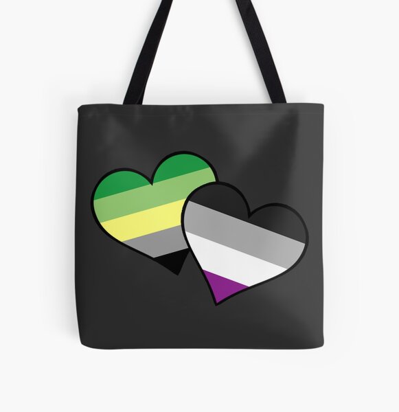 AroAce Hearts All Over Print Tote Bag RB1901 product Offical Aromantic Flag Merch