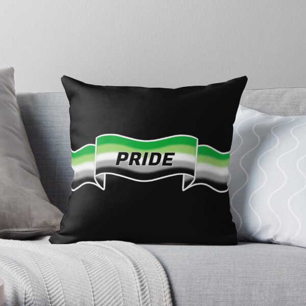 aromantic pride banner Throw Pillow RB1901 product Offical Aromantic Flag Merch