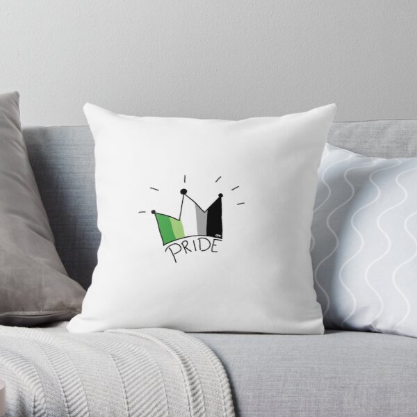 aromantic crown Throw Pillow RB1901 product Offical Aromantic Flag Merch