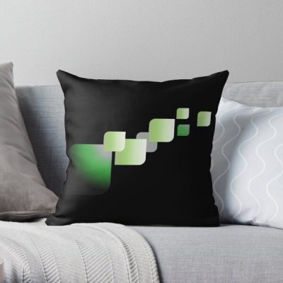 Aro Pride Cascading Abstract Squares Throw Pillow RB1901 product Offical Aromantic Flag Merch